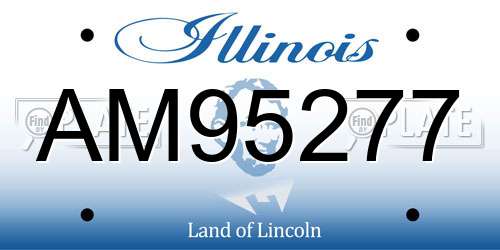 AM95277 Illinois License Plate