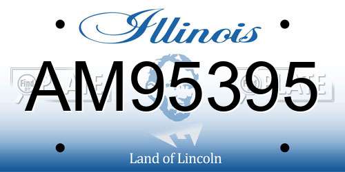 AM95395 Illinois License Plate