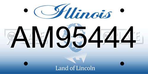 AM95444 Illinois License Plate