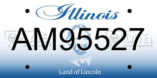 AM95527 Illinois License Plate
