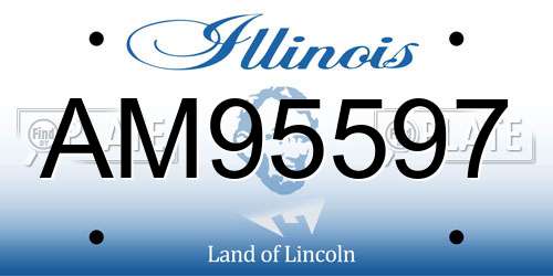 AM95597 Illinois License Plate