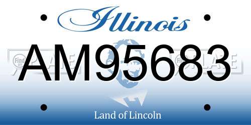 AM95683 Illinois License Plate