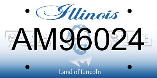 AM96024 Illinois License Plate