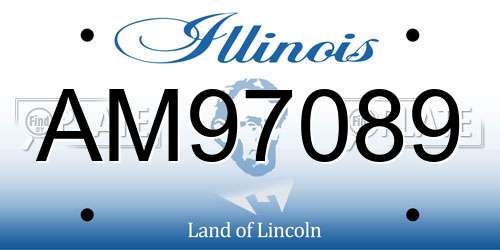 AM97089 Illinois License Plate