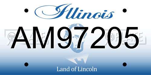 AM97205 Illinois License Plate