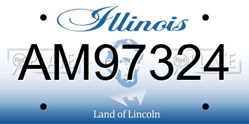 AM97324 Illinois License Plate