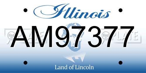 AM97377 Illinois License Plate