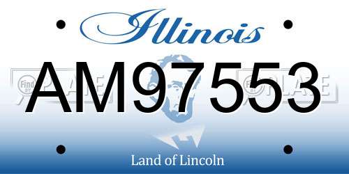 AM97553 Illinois License Plate