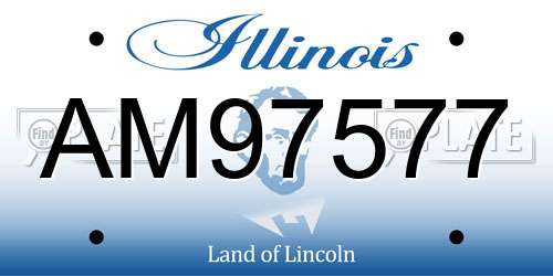 AM97577 Illinois License Plate