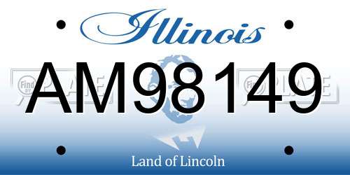 AM98149 Illinois License Plate