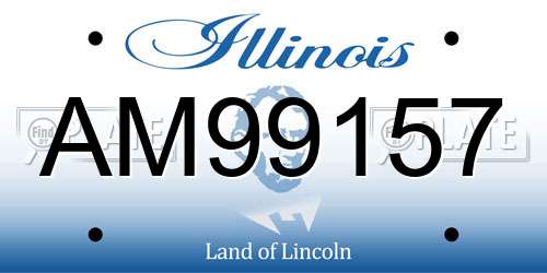 AM99157 Illinois License Plate