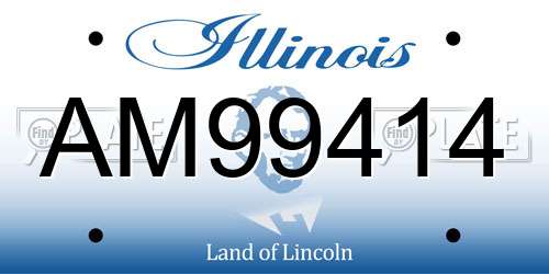 AM99414 Illinois License Plate