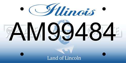 AM99484 Illinois License Plate
