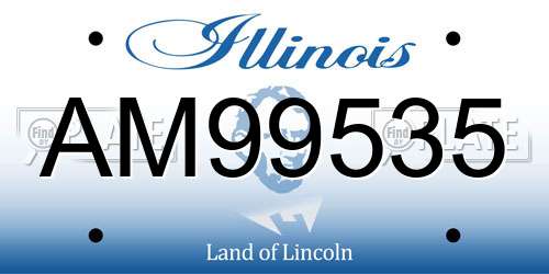 AM99535 Illinois License Plate