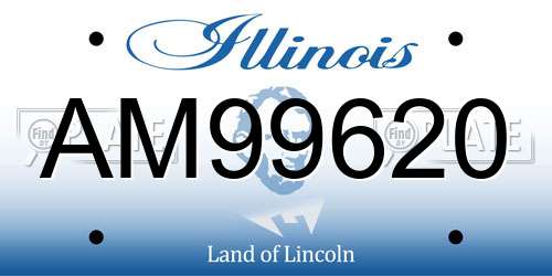 AM99620 Illinois License Plate