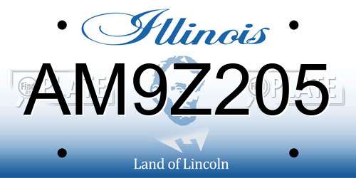 AM9Z205 Illinois License Plate