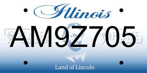 AM9Z705 Illinois License Plate