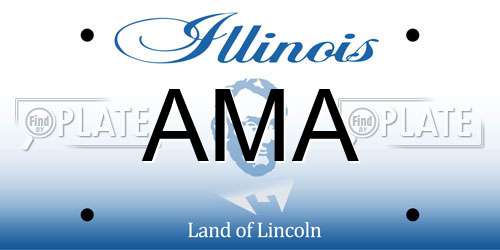 AMA Illinois License Plate