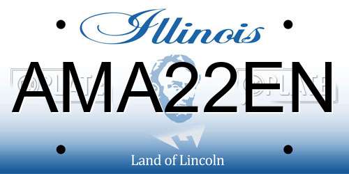 AMA22EN Illinois License Plate