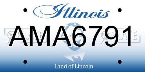 AMA6791 Illinois License Plate