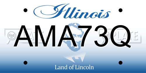 AMA73Q Illinois License Plate