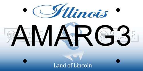 AMARG3 Illinois License Plate