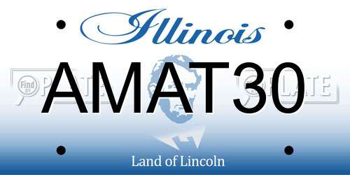AMAT30 Illinois License Plate