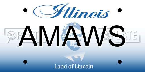 AMAWS Illinois License Plate