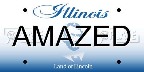 AMAZED Illinois License Plate