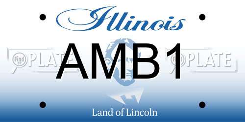 AMB1 Illinois License Plate