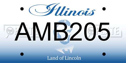 AMB205 Illinois License Plate