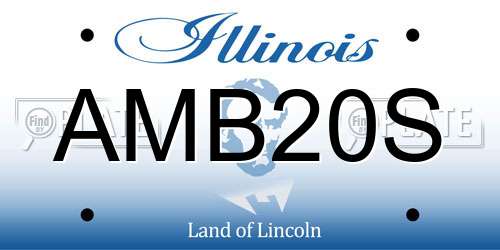 AMB20S Illinois License Plate
