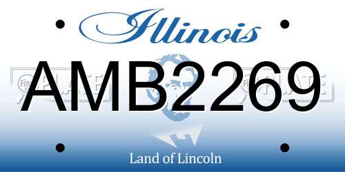 AMB2269 Illinois License Plate