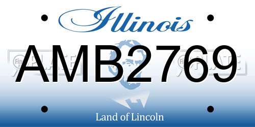 AMB2769 Illinois License Plate