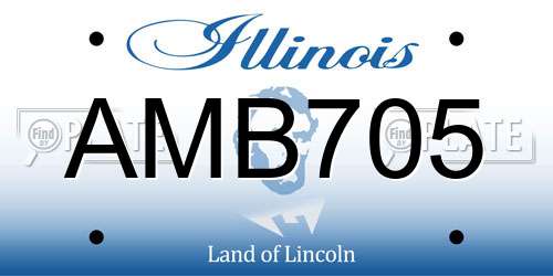 AMB705 Illinois License Plate