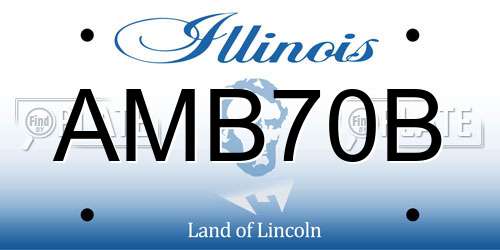 AMB70B Illinois License Plate