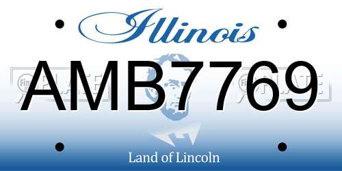 AMB7769 Illinois License Plate
