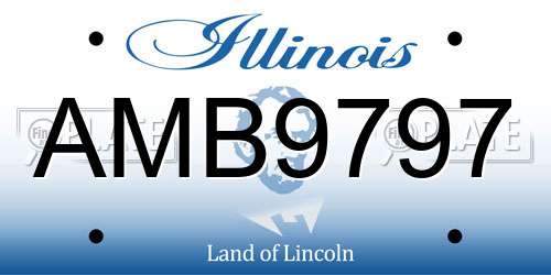 AMB9797 Illinois License Plate