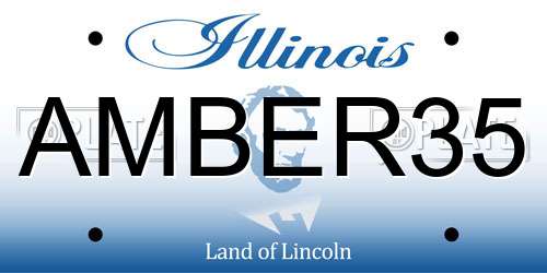 AMBER35 Illinois License Plate