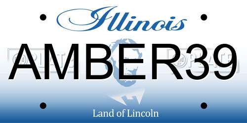 AMBER39 Illinois License Plate