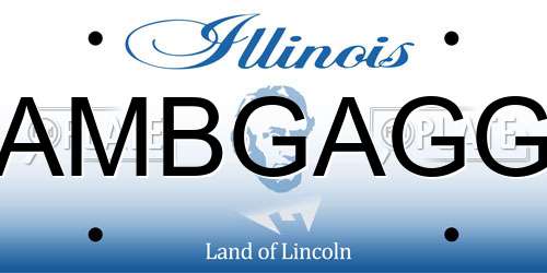AMBGAGG Illinois License Plate