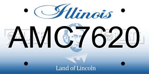 AMC7620 Illinois License Plate