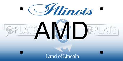 AMD Illinois License Plate