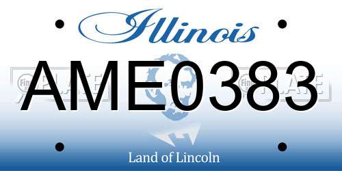 AME0383 Illinois License Plate