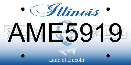 AME5919 Illinois License Plate