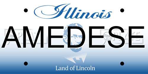 AMEDESE Illinois License Plate
