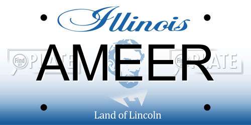 AMEER Illinois License Plate