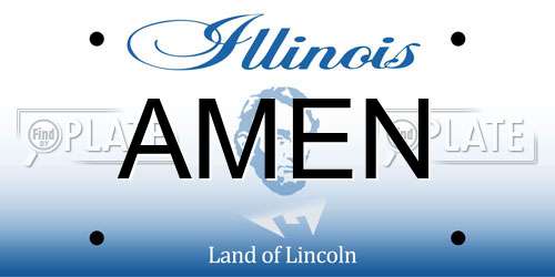 AMEN Illinois License Plate