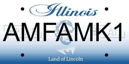 AMFAMK1 Illinois License Plate