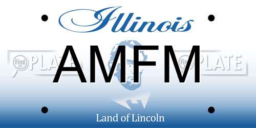 AMFM Illinois License Plate